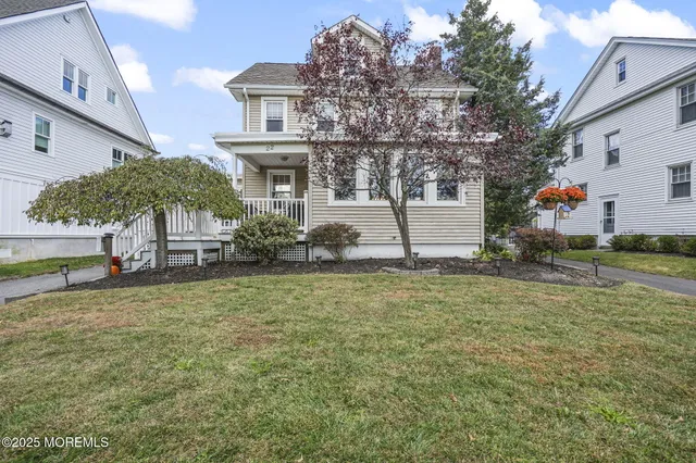 a house view with garden space
