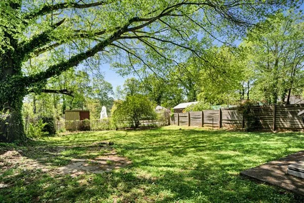 a house view with a garden space