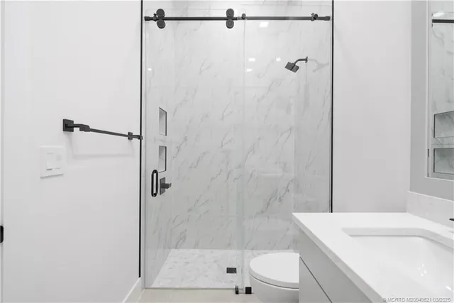 a view of a lake with a garden