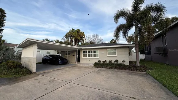 a view of a house with a patio