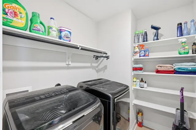 a view of an entryway with hallway