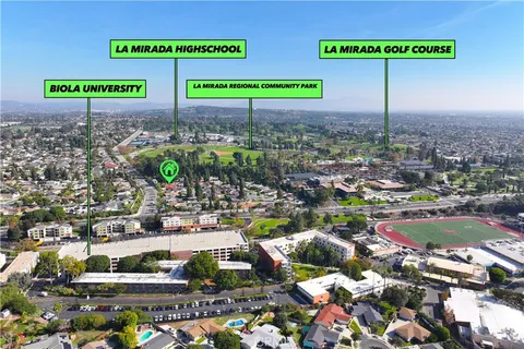 a view of a city with lots of trees