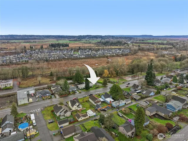 an aerial view of multiple house