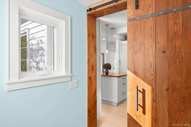 view of an entryway with wooden floor