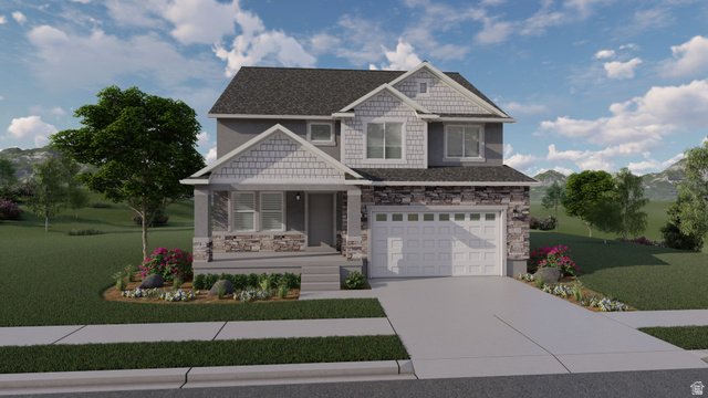 29 West Harmony Ridge Parkway, Unit 606 Mapleton, UT 84664 - Photo 1 of 1 Contemporary two-story residence featuring a varied facade of stone, horizontal siding, and shake shingles