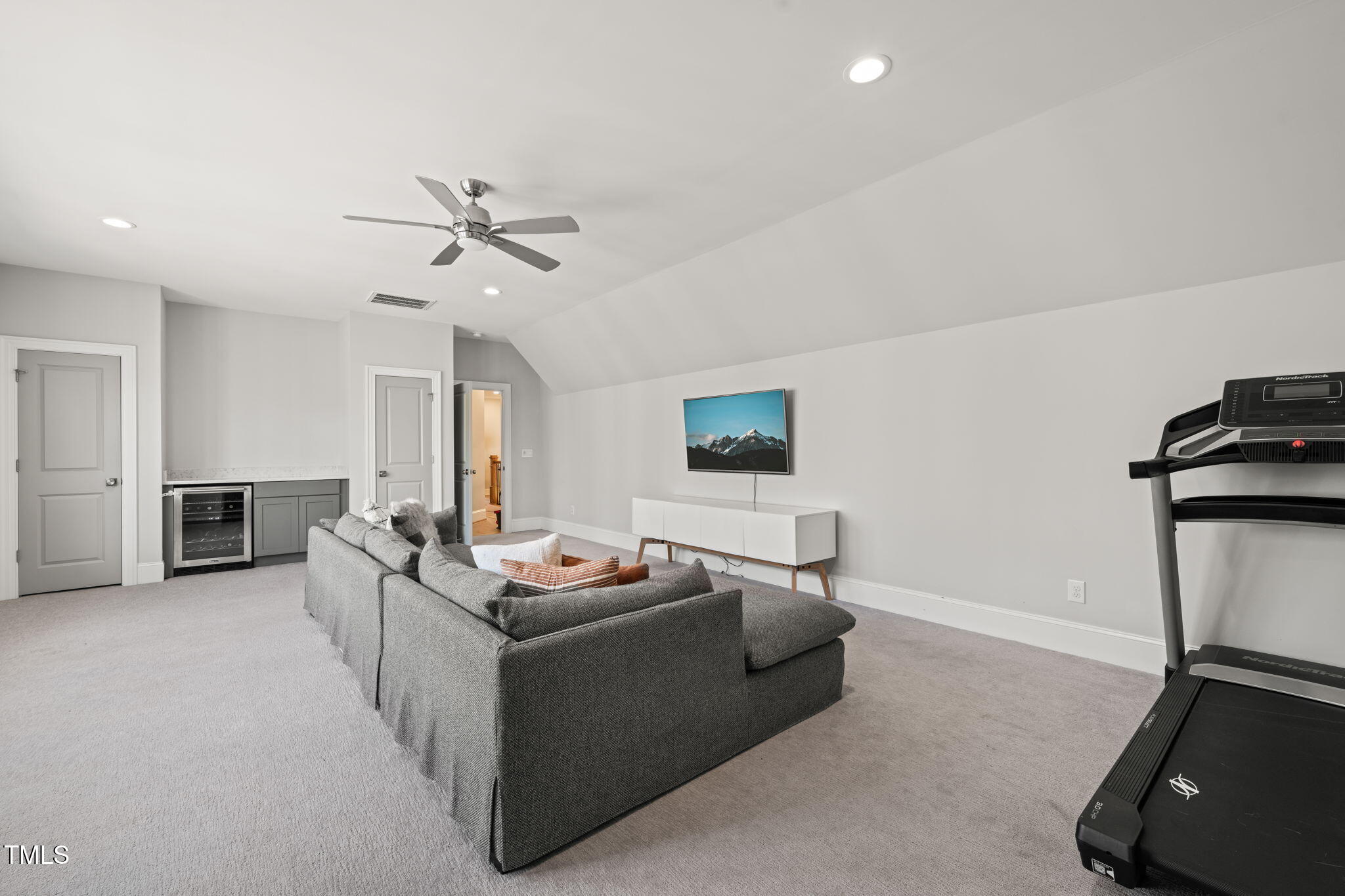 2105 Gardenbrook Drive Raleigh, NC 27606 - Photo 50 of 86 a living room with fireplace furniture and a flat screen tv
