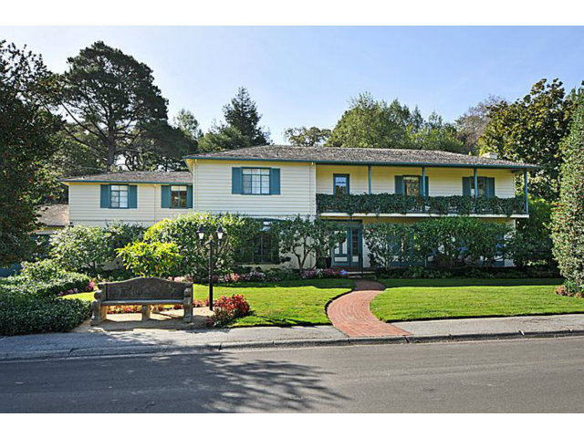 259 Bridge Road Hillsborough, CA 94010 - Photo 2 of 23 a view of a house with a yard and potted plants