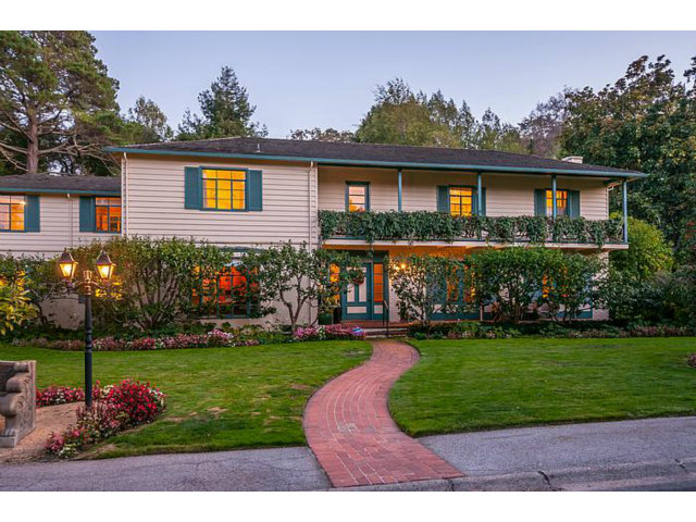 259 Bridge Road Hillsborough, CA 94010 - Photo 21 of 23 a front view of a house with a yard