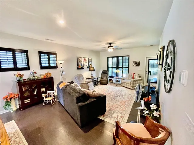 a bathroom with a sink vanity and a mirror