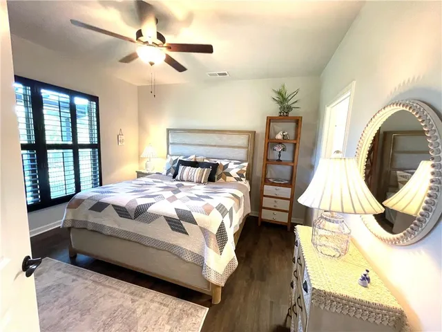 a view of a yard with an outdoor space