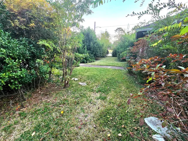 a view of yard with green space