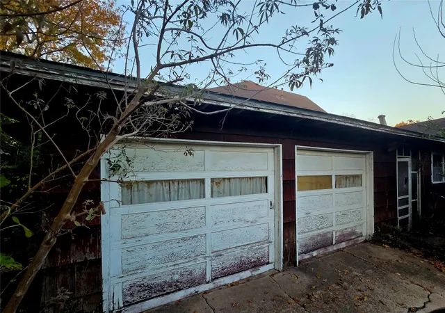 a view of a house with a small window