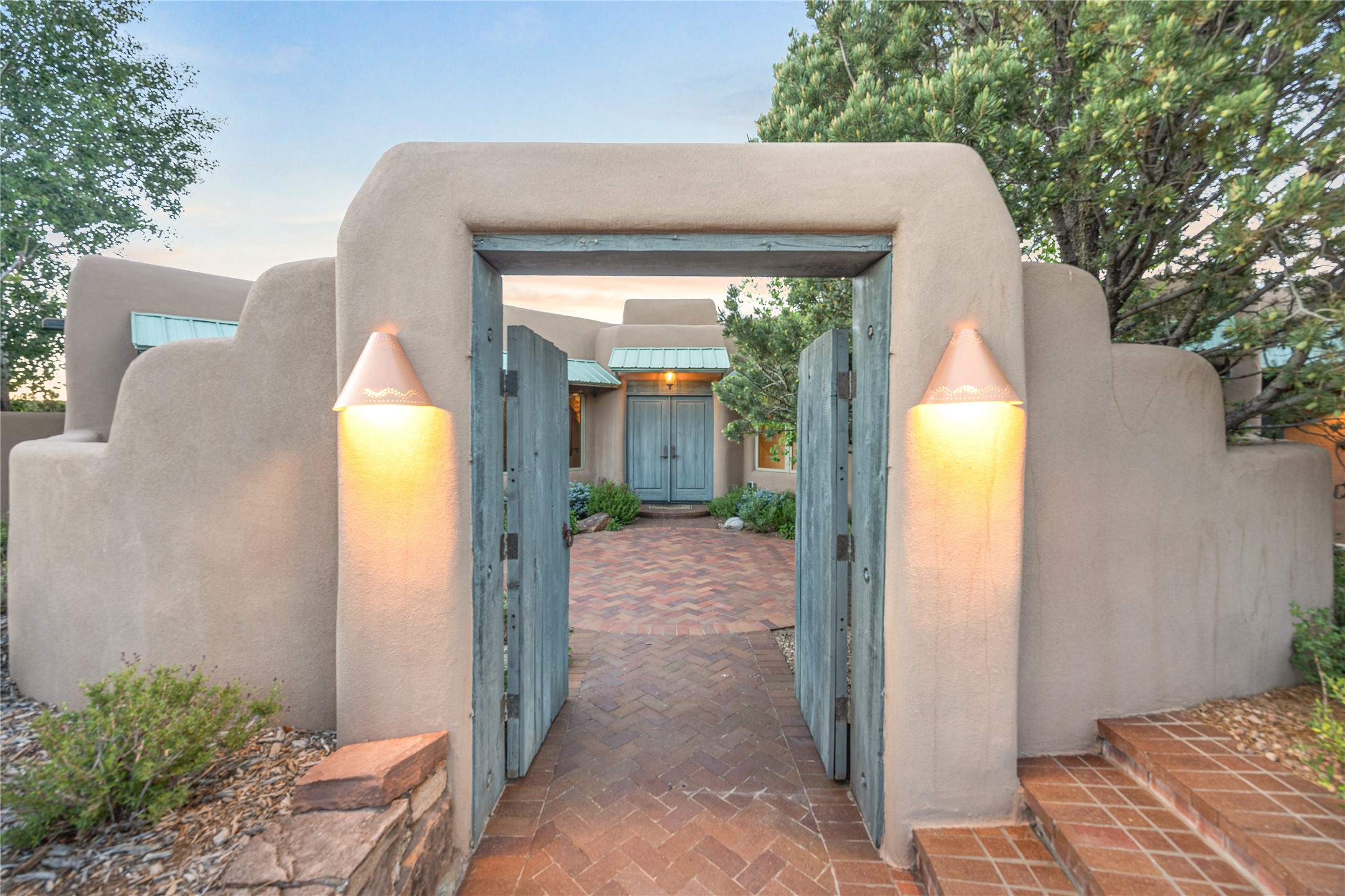112 Coyote Ridge Trail Santa Fe, NM 87507 - Photo 9 of 54 Gated Entry to Courtyard