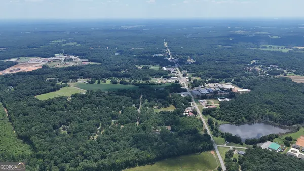 an aerial view of multiple house