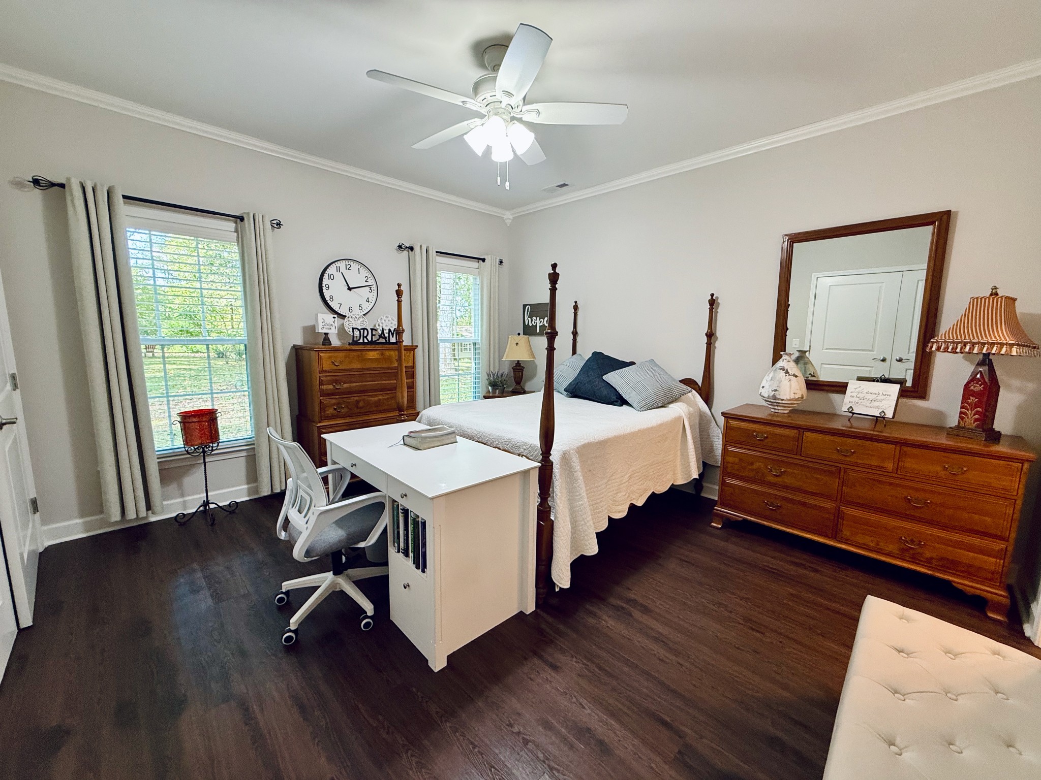 320 Spring Valley Drive Cottontown, TN 37048 - Photo 35 of 48 a view of a bedroom with furniture window and wooden floor