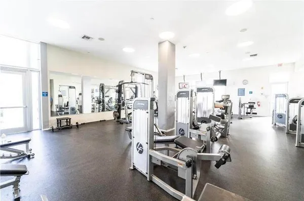 a view of a city with tall buildings