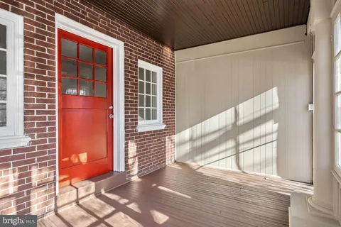 a view of front door of house