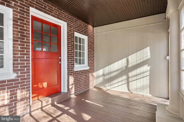 a view of front door of house