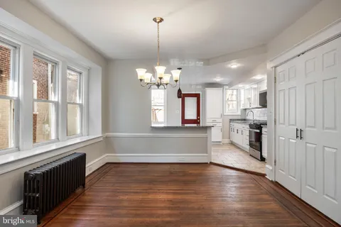 a large windows in a kitchen with a large window