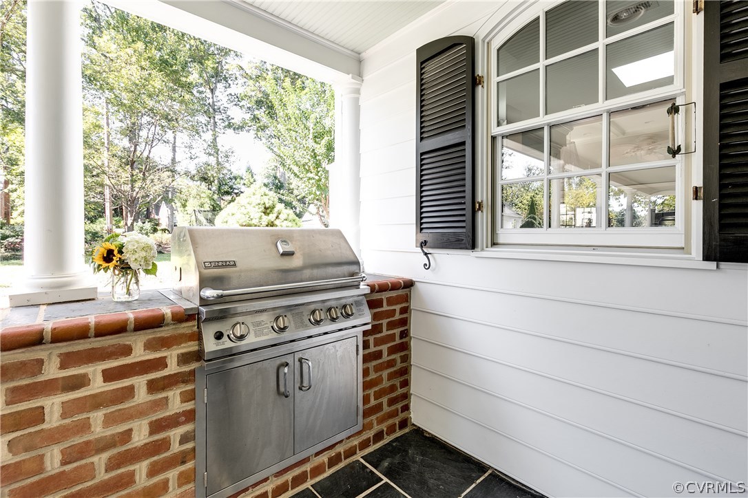 8915 Norwick Road Henrico, VA 23229 - Photo 38 of 47 Built-in gas grill on rear covered terrace