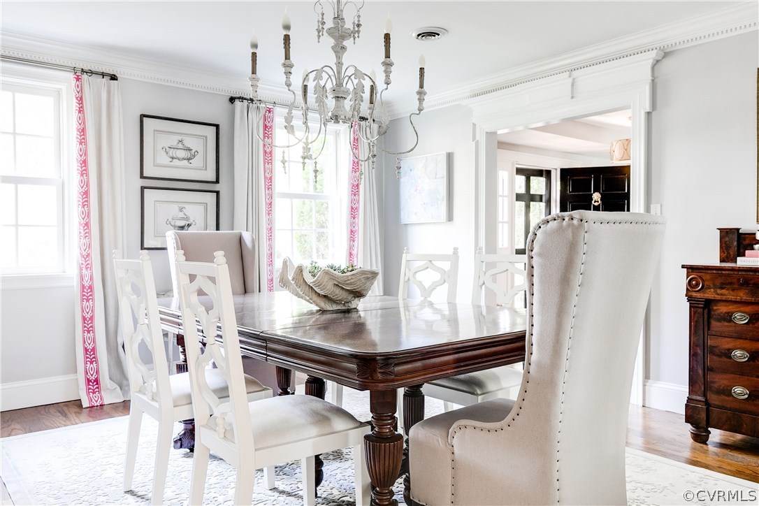 8915 Norwick Road Henrico, VA 23229 - Photo 7 of 47 Formal dining room with custom trim and access to