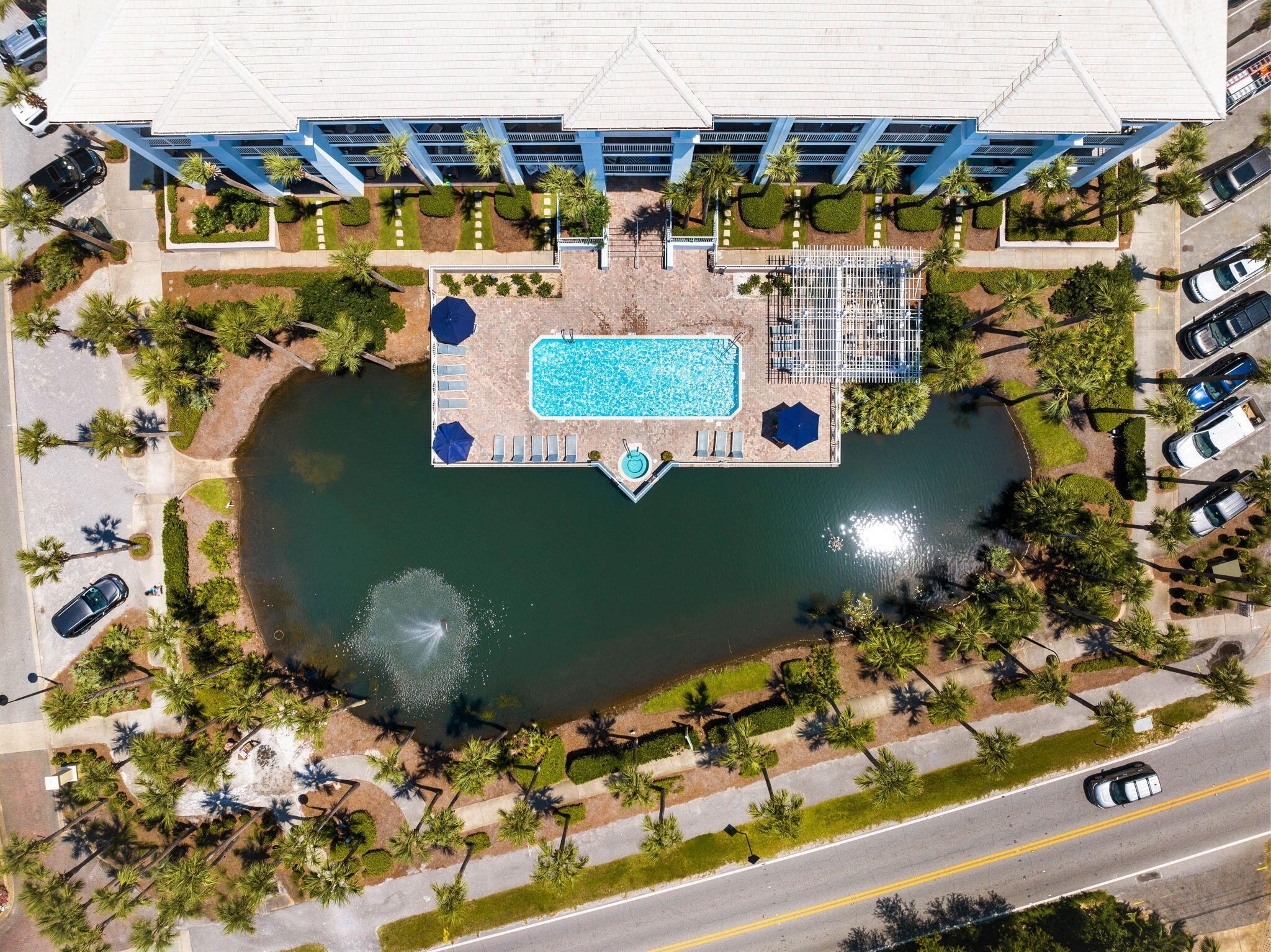 145 Spires Lane, Unit 205 Santa Rosa Beach, FL 32459 - Photo 26 of 40 an aerial view of a swimming pool with outdoor seating