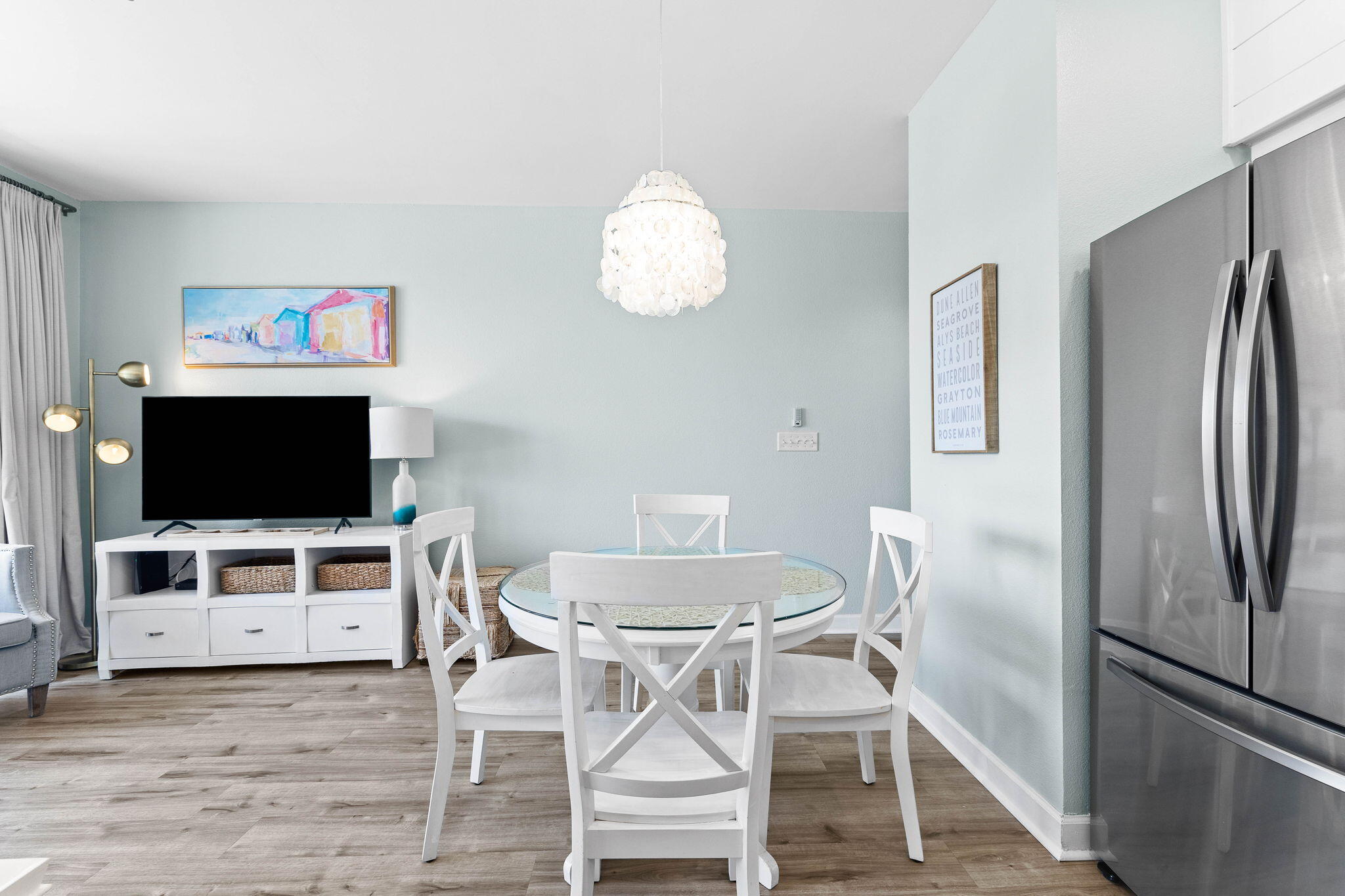 145 Spires Lane, Unit 205 Santa Rosa Beach, FL 32459 - Photo 8 of 40 a view of a livingroom with furniture and a flat screen tv