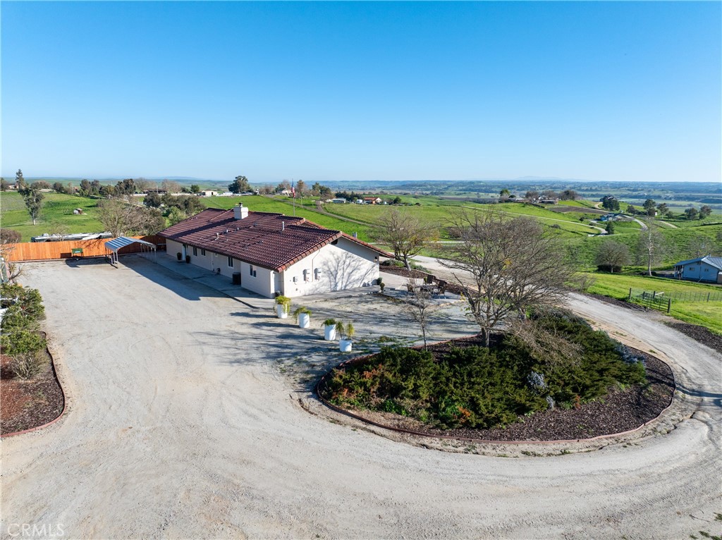 2245 Rancho Lomas Way San Miguel, CA 93451 - Photo 32 of 52 an aerial view of a house with a garden