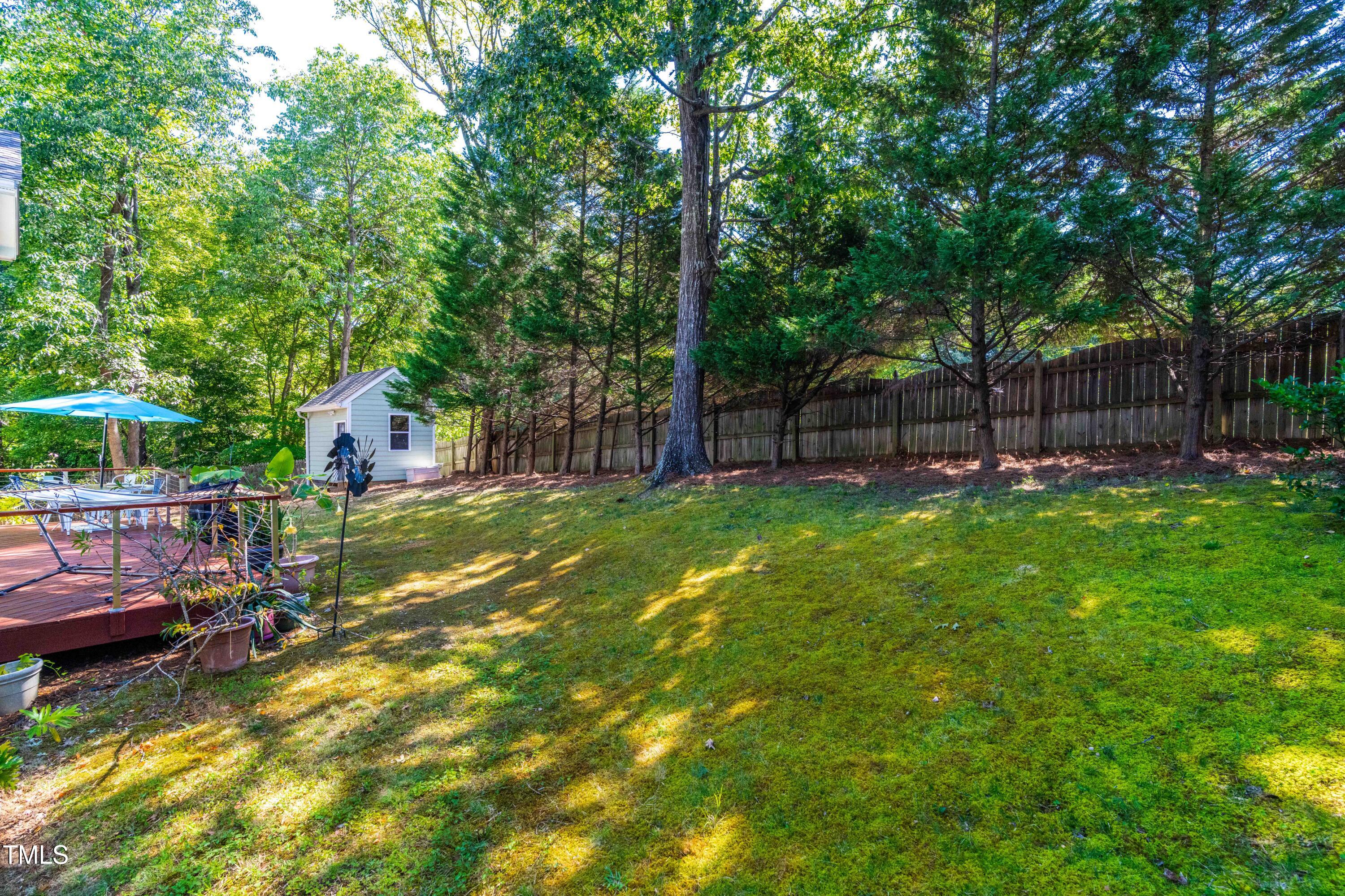 1106 Wellstone Circle Apex, NC 27502 - Photo 56 of 67 a view of a backyard with swimming pool