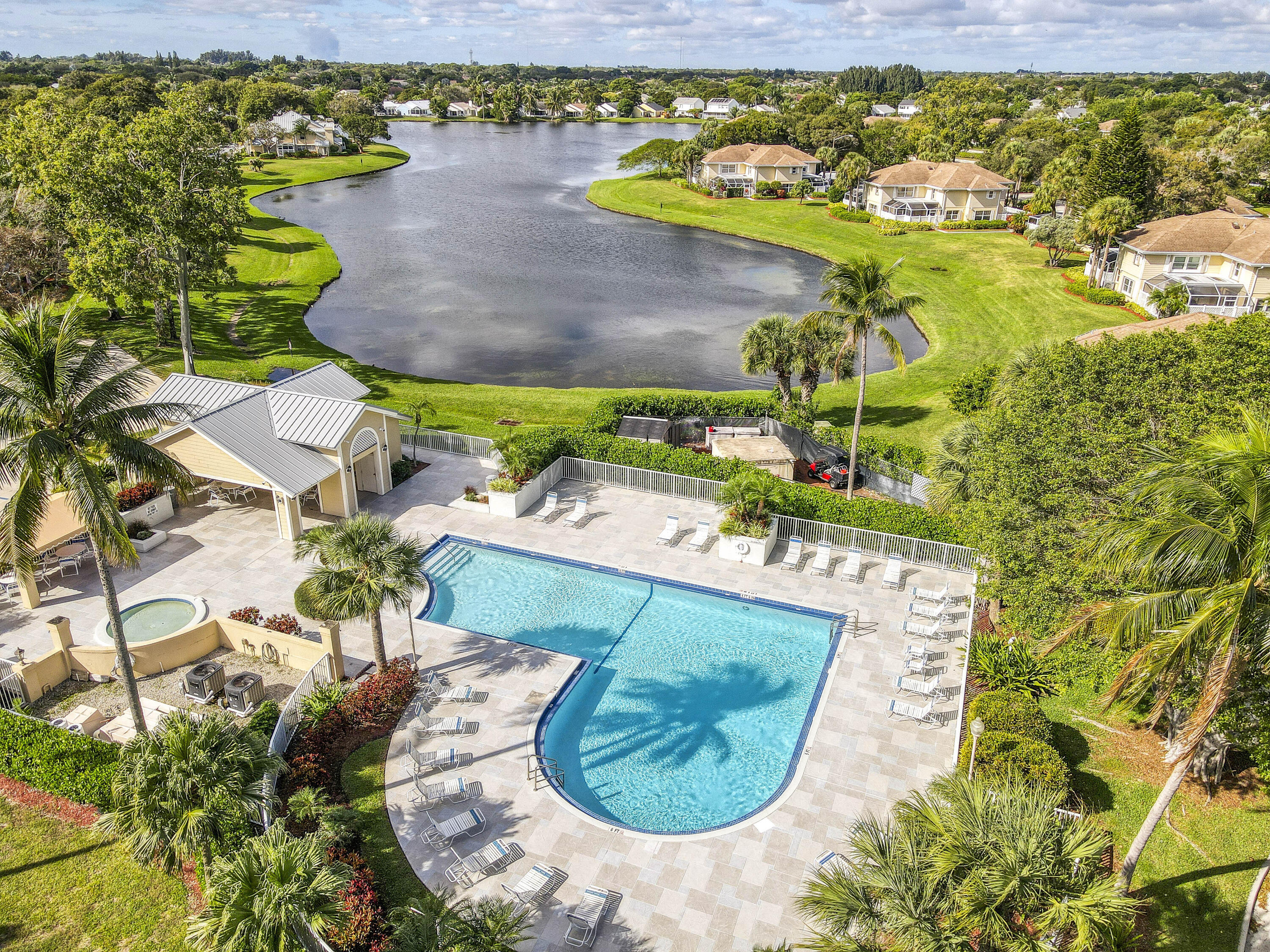 4603 Roxbury Court Boynton Beach, FL 33436 - Photo 17 of 19 an aerial view of a house with a swimming pool