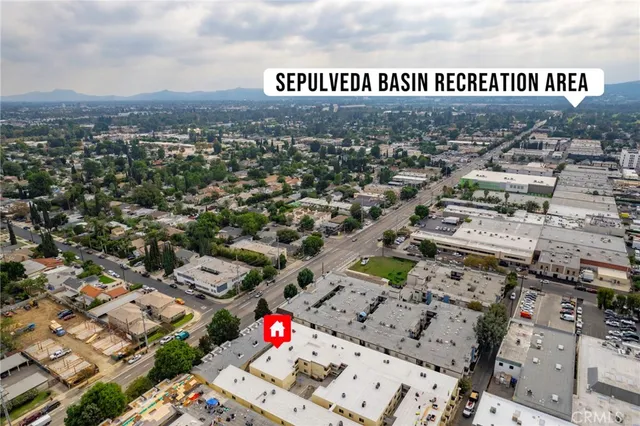 an aerial view of a city