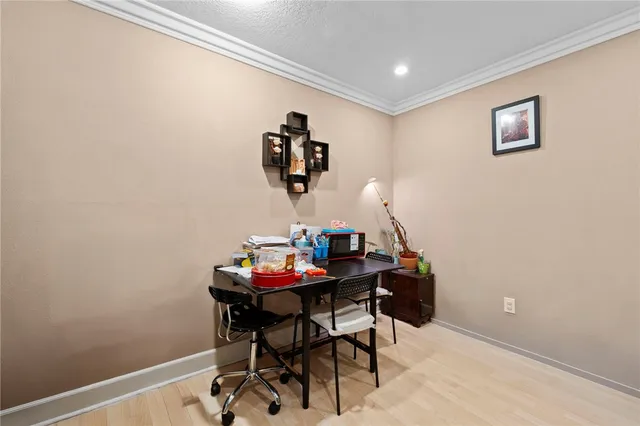 a view of a workspace with furniture