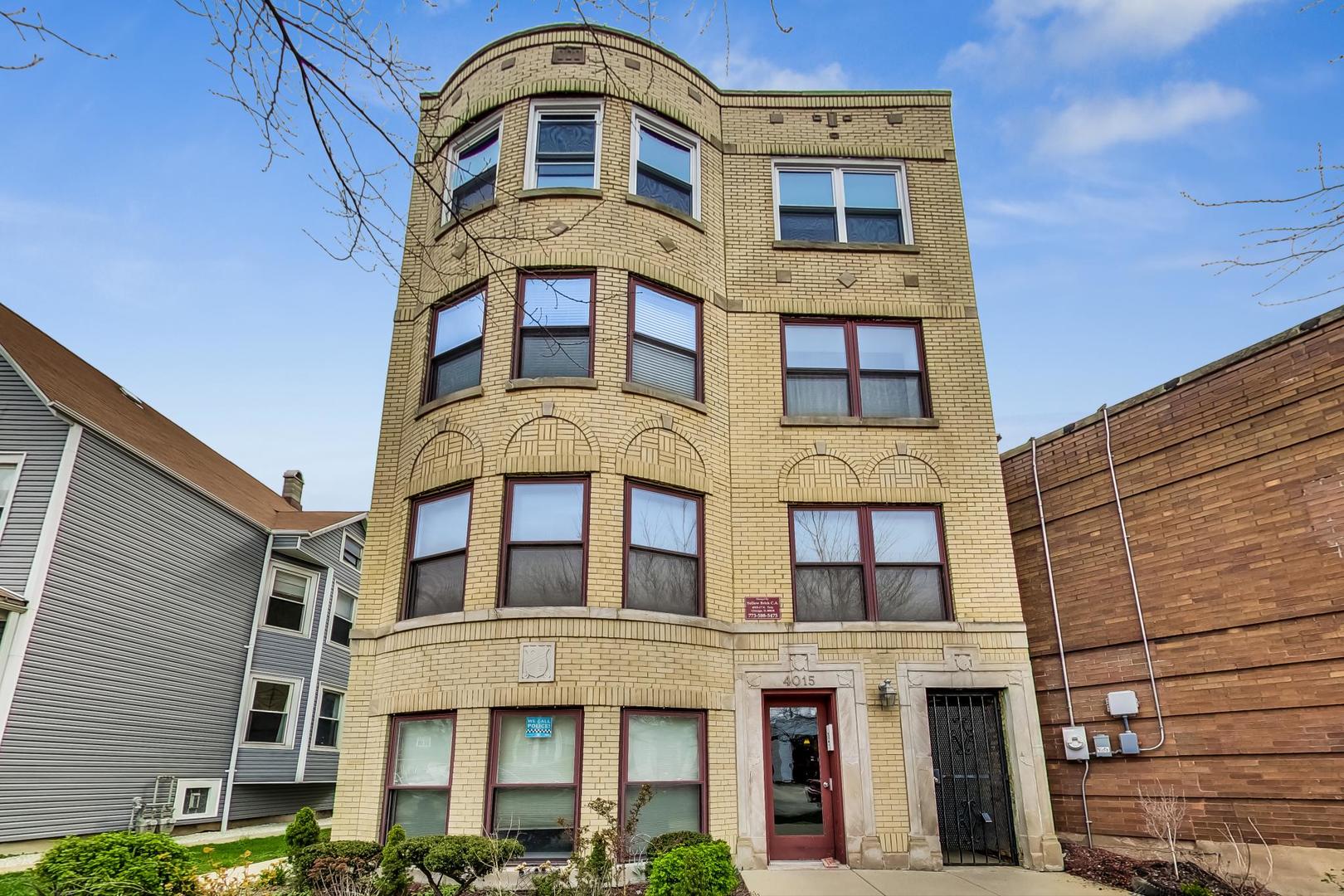 a front view of a building