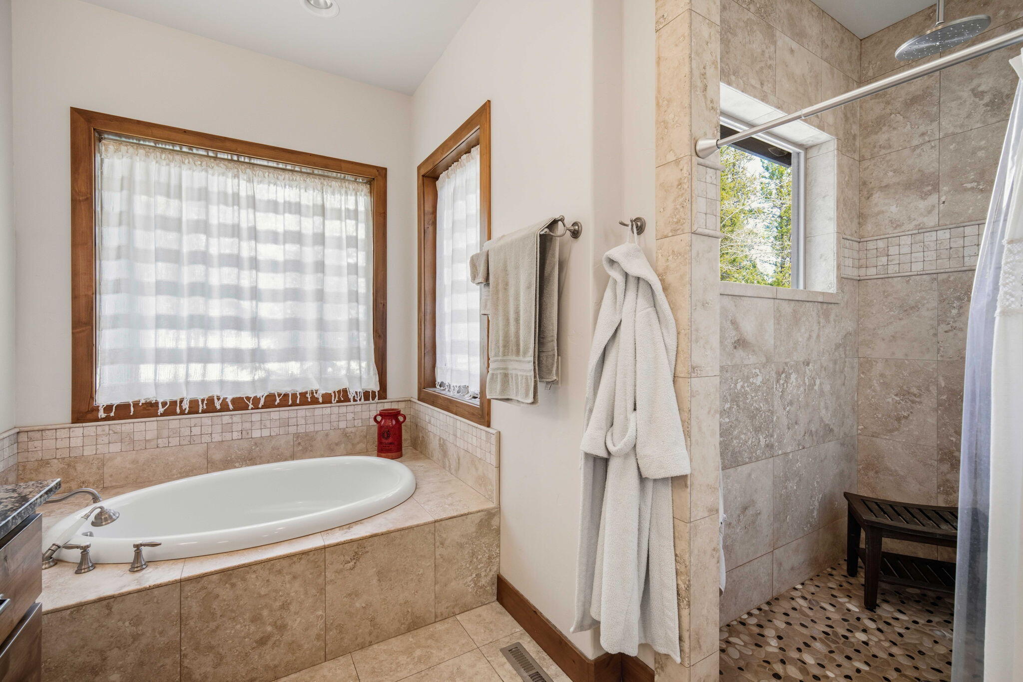 56328 Fireglass Loop Bend, OR 97707 - Photo 27 of 72 Soaking tub and walk in shower in primary bathroom