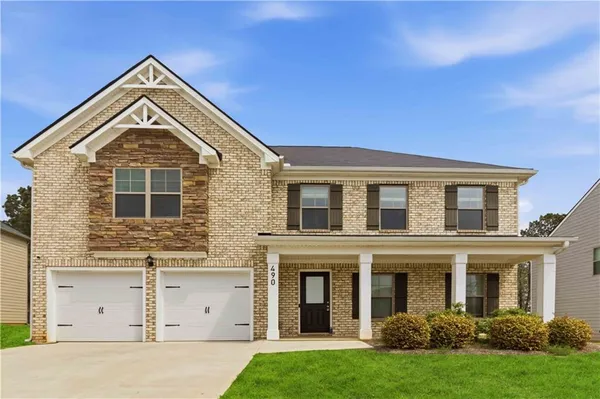 a front view of a house