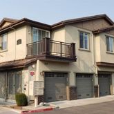 a front view of a house with entryway