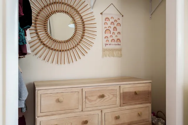 a view of storage and utility room with racks