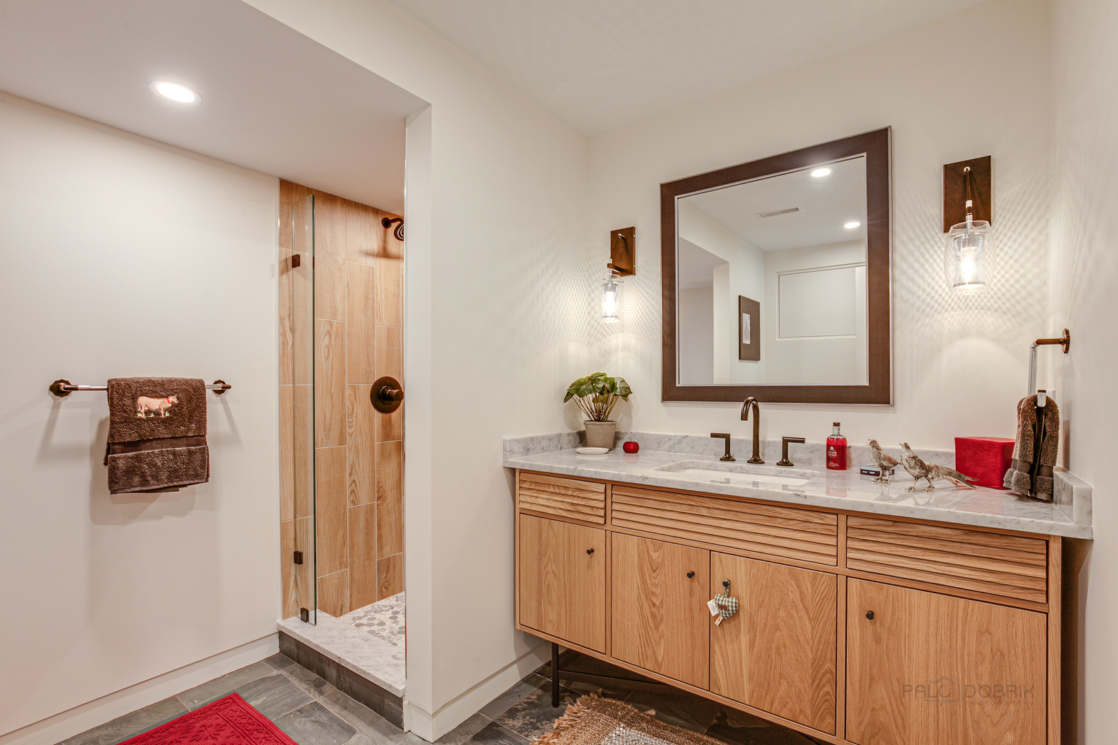 1055 Ringwood Road Lake Forest, IL 60045 - Photo 44 of 59 a bathroom with a double vanity sink mirror and