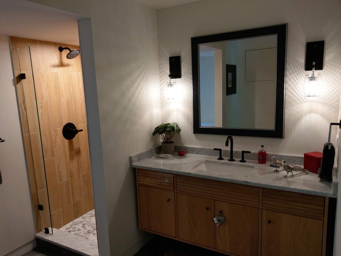 1055 Ringwood Road Lake Forest, IL 60045 - Photo 45 of 59 a bathroom with a double vanity sink and mirror