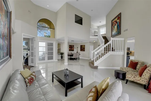 a room with furniture and a window