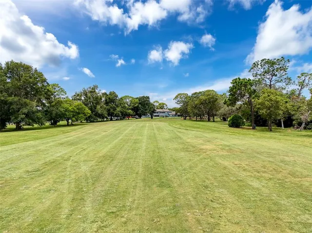 a view of balcony with wooden floor