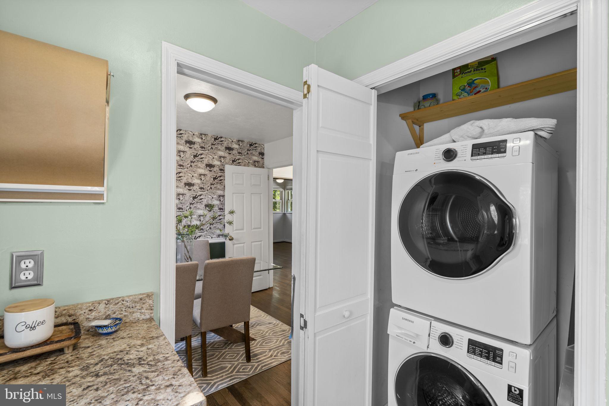 7005 Grove Road Alexandria, VA 22306 - Photo 23 of 52 a view of livingroom with washer and dryer
