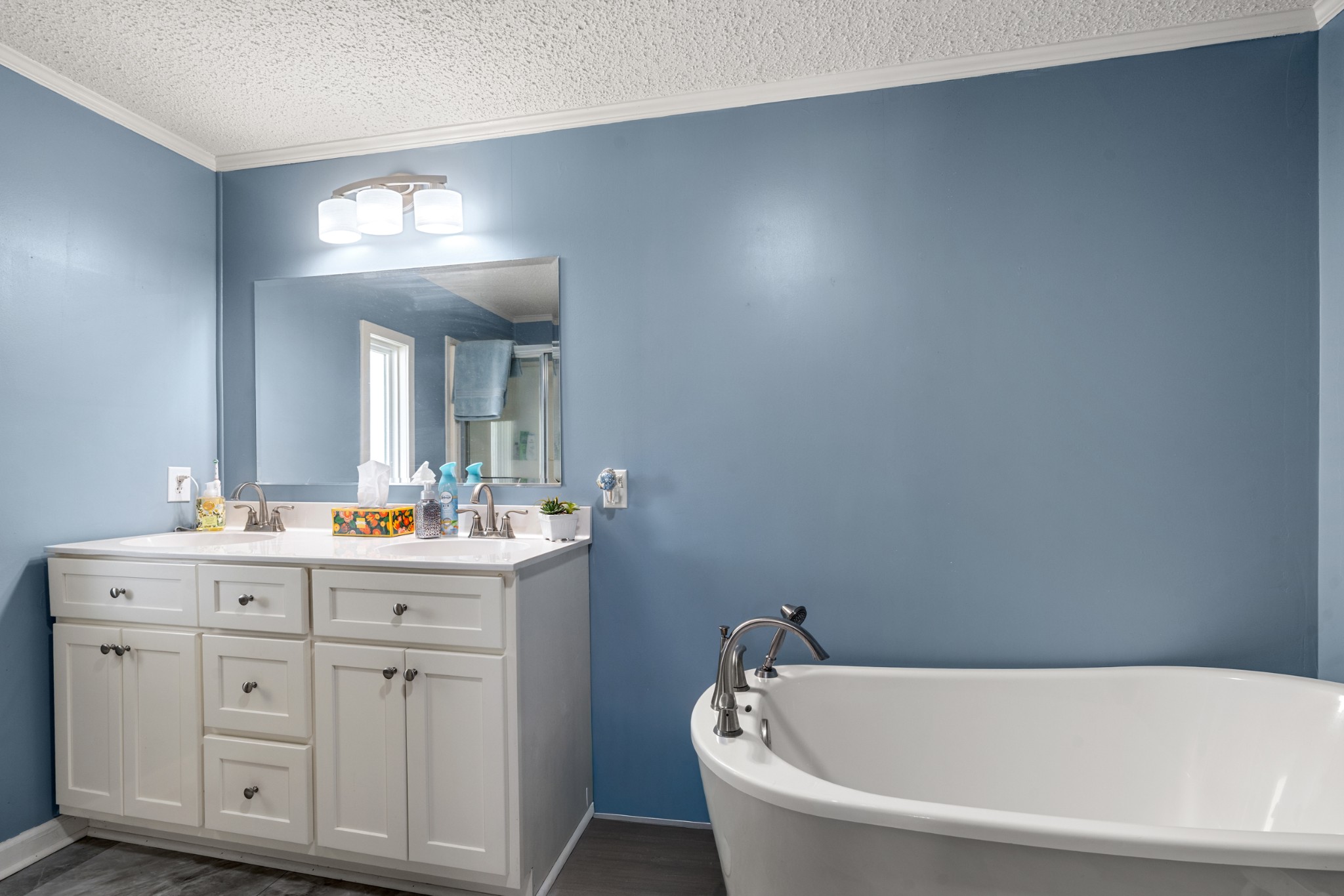 129 Broken Arrow Paris, TN 38242 - Photo 20 of 49 a bathroom with a bathtub sink vanity and mirror