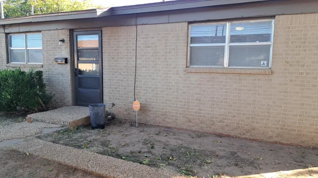 a view of a door of the house