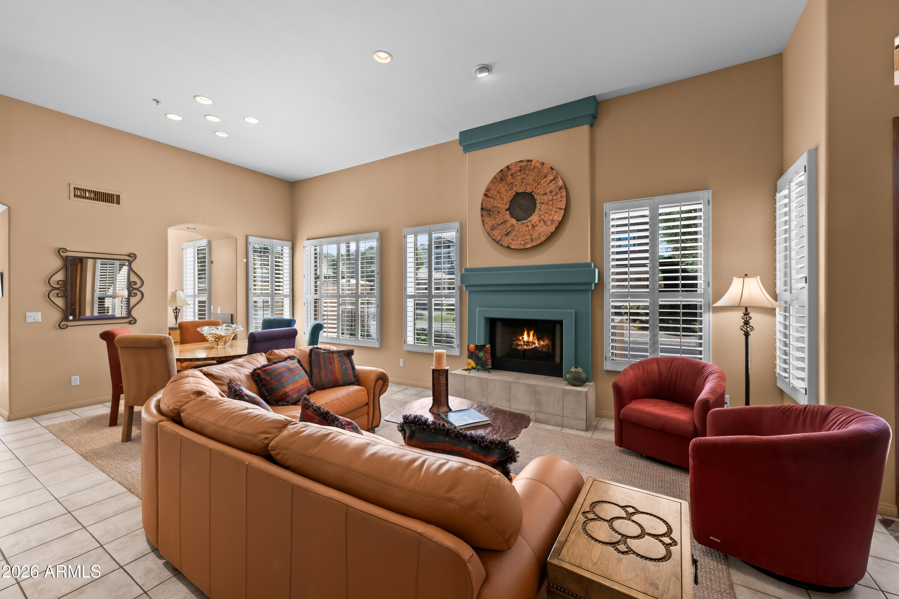 7525 East Gainey Ranch Road, Unit 114 Scottsdale, AZ 85258 - Photo 5 of 25 Fireplace in Living Room