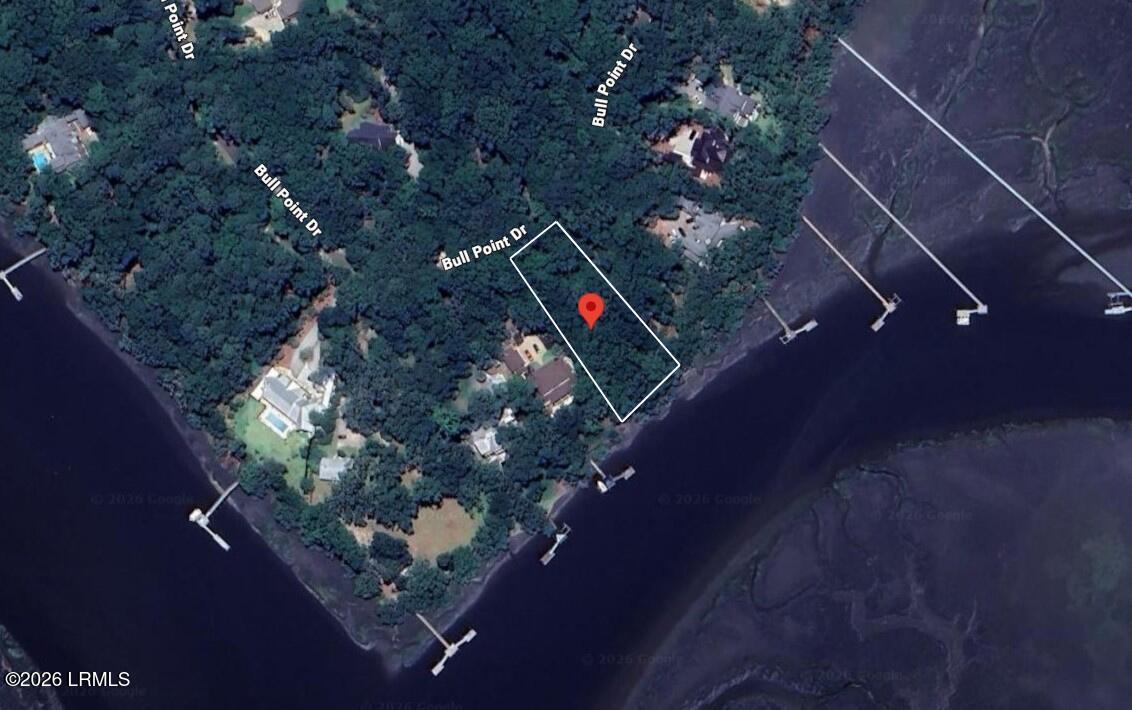 198 Bull Point Drive Seabrook, SC 29940 - Photo 2 of 6 Aerial 2 - lot lines