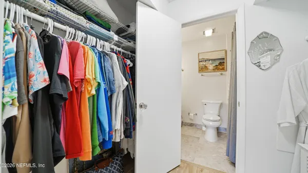 a view of a walk in closet