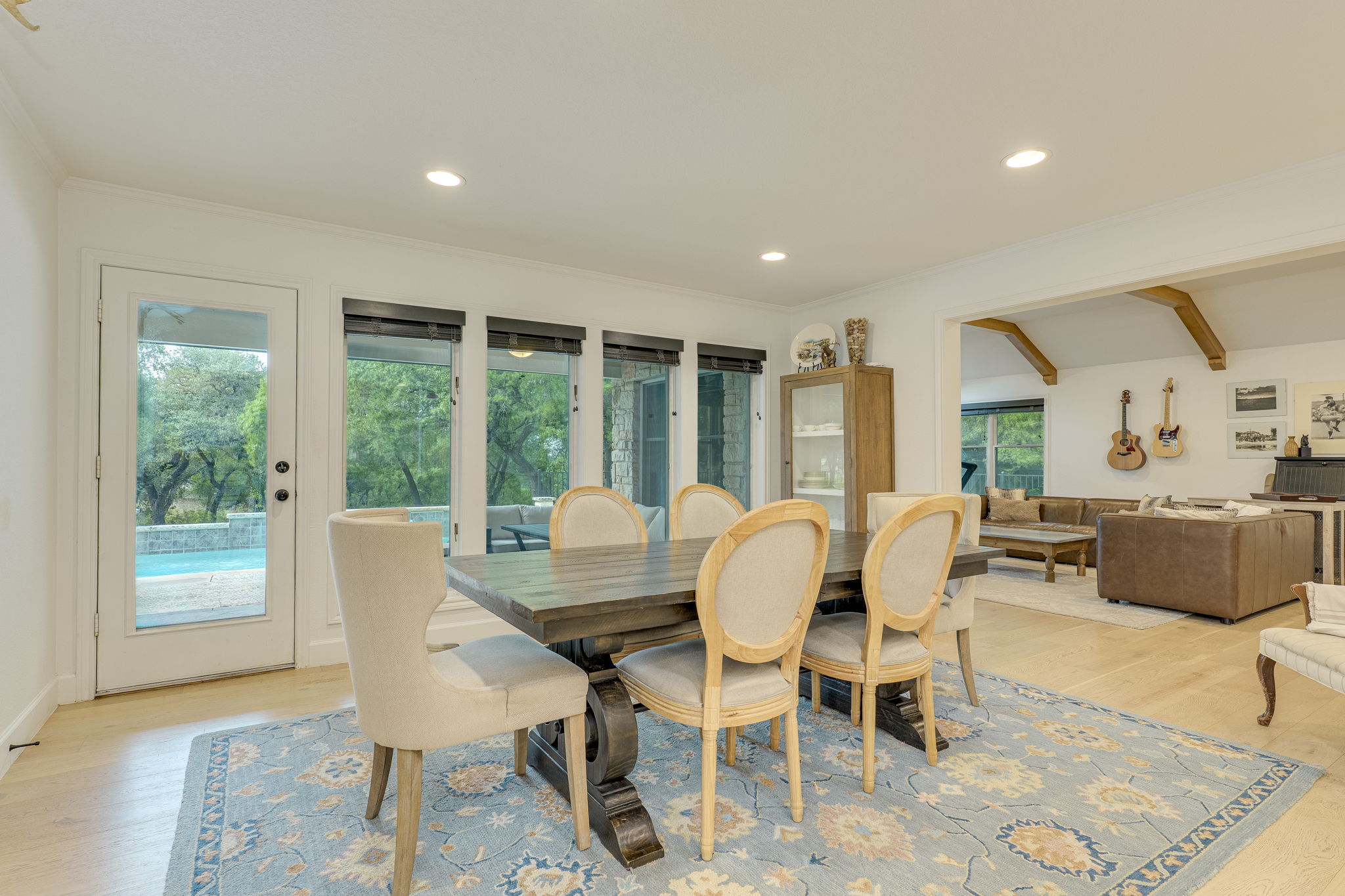 320 Greenridge Road Georgetown, TX 78628 - Photo 6 of 38 a view of a dining room with furniture window and outside view