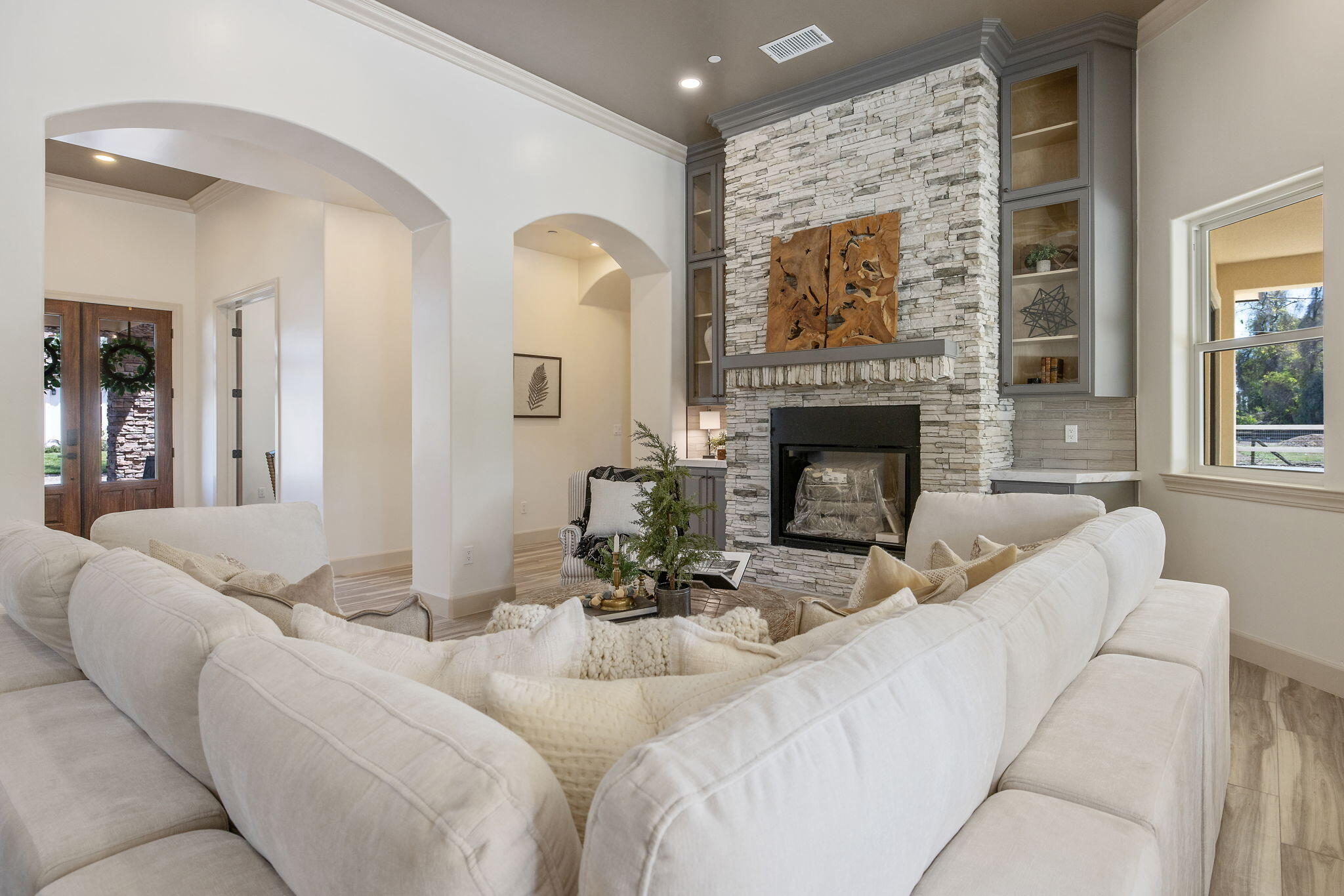 503 East Palm Street Exeter, CA 93221 - Photo 22 of 92 a living room with furniture and a fireplace