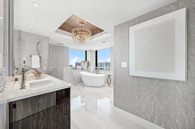 a view of a kitchen from the living room